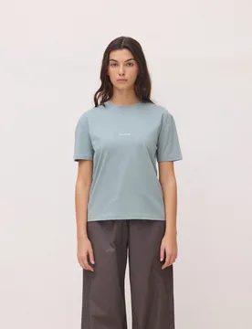 Camiseta de mujer de algodón nature mist - Blue Banana - FashionsVida