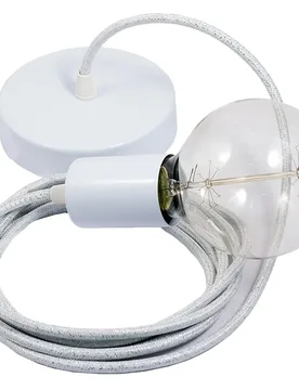 Cables Suspension Luminaire Rl01 1 M Glittering White / White One Size - Creative - FashionsVida