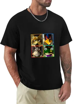 We're Star Fox 64! (Grid) T-Shirt Basic Solid Tee for Daily Use - Aliexpress - FashionsVida