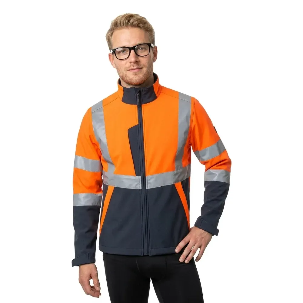 Veste Softshell Safe Light 15902 Hi-Vis Orange / Dark Navy 2XL - MASCOT - FashionsVida
