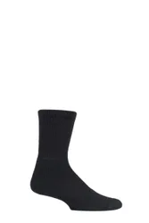 Pair Black Running Crew Socks with Thick Cushion Ladies 8.5-12 Unisex - - Black - Size: 8.5-12 Unisex