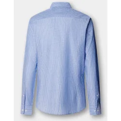 Camisa de hombre lino rayas fit tailored