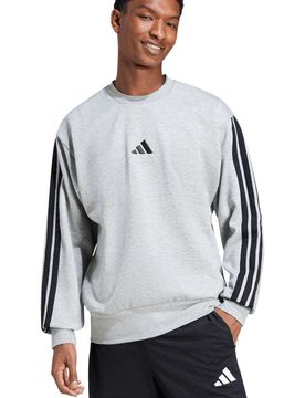 Essentials 3 stripes sudadera hombre Gris (M)