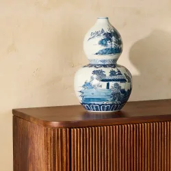 Jarrón de porcelana Qing