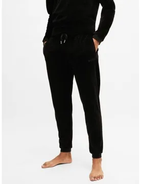 Mens Black Velour Jogger - Male - Black - Small - BOSS - FashionsVida