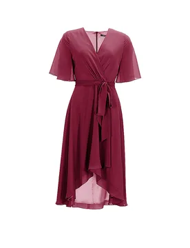 Vestido de noche rojo oscuro 40 - Swing - FashionsVida