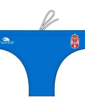 Serbia Swimming Brief Red / Royal XL Men - TURBO - FashionsVida