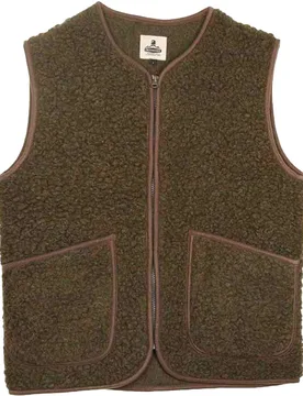 Veste sans manches en laine - Vest Adult Pepitko Khaki en Laine - Taille M - Kaki - ColdBreaker - FashionsVida
