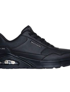 Uno-banksia luxe zapatilla moda hombre Negro (41)