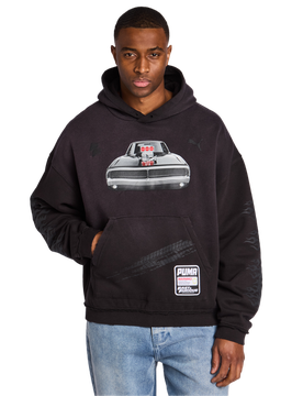 Melo Herren Kapuzenpullover - Schwarz - Größe XS - Baumwoll-Fleece Black XS