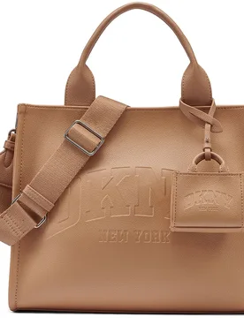 Borsa A Tracolla In Tessuto Hadlee Md Cappucino Beige One Size - DKNY - FashionsVida