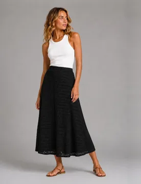 Vila - Falda midi fluída - Vila - FashionsVida