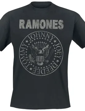 T-Shirt - Hey Ho Let's Go - Vintage - S bis 5XL - für Männer - Größe S - schwarz - Lizenziertes Merchandise! - Männer - male - Ramones - FashionsVida