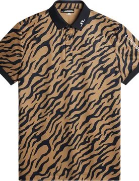 Polo Tour Tech Print, navy/braun s - J.lindeberg - FashionsVida