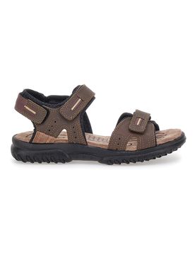 Sandali Sportivi Marroni Con Sottopiede in Pelle 3333 41