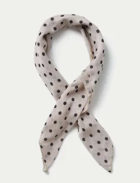 M&S Polka Dot Scarf Multi female - M&S - FashionsVida