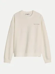Marc O' Polo Sweatshirt, LSL, Front And Back Pri Weiß M