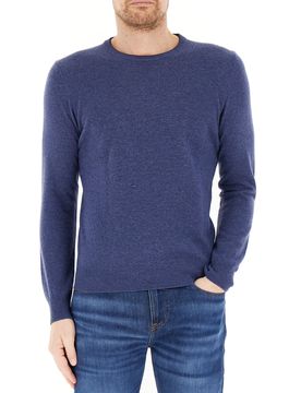 PREMODE Maglione misto lana BLU S