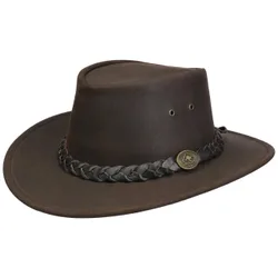 Bushman Leather Hat by - brown - Size: XL (60-61 cm)