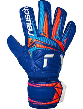 Gants De Gardien De But Attrakt Solid Sharp Blu / White / Shock Orange 8.5 unisex - Reusch - FashionsVida