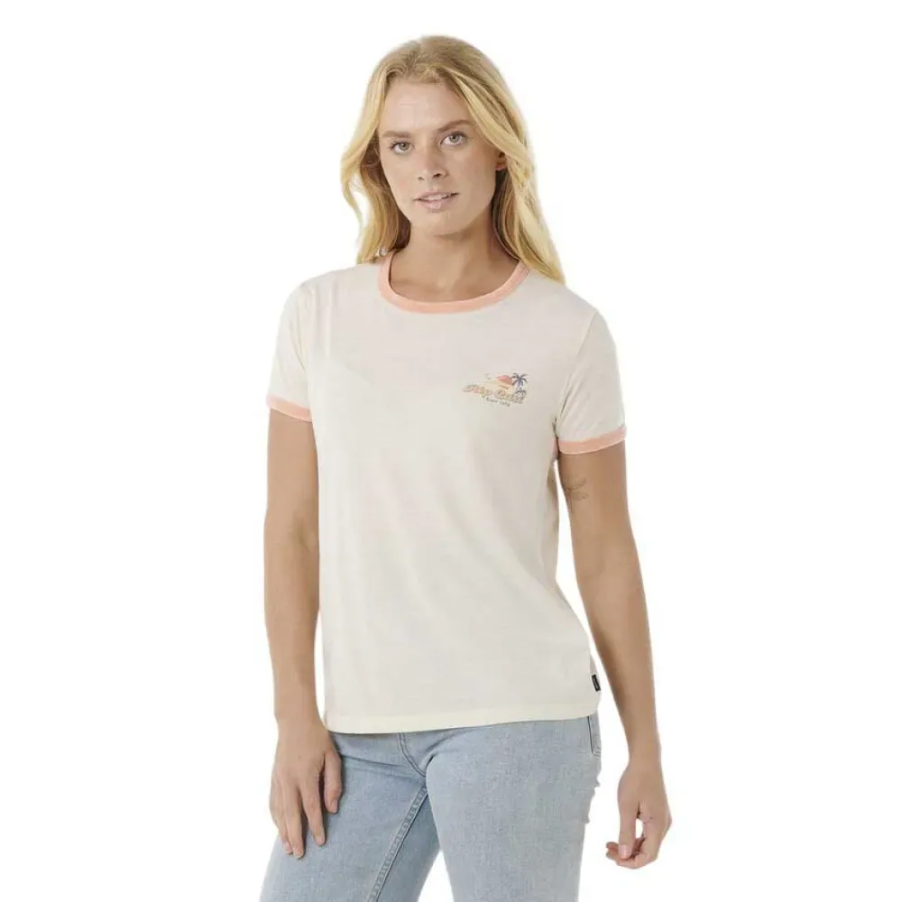 Maglietta A Maniche Corte Swell Lines Ringer Bone XS - Rip curl - FashionsVida