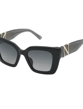 Occhiali Da Sole Da Donna Snr378 Shiny Black Smoke Gradient Smoke / CAT2