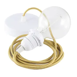 Cables Lampe Suspendue Pendel Pour Abat-jour Rm05 2 M Gold / White One Size