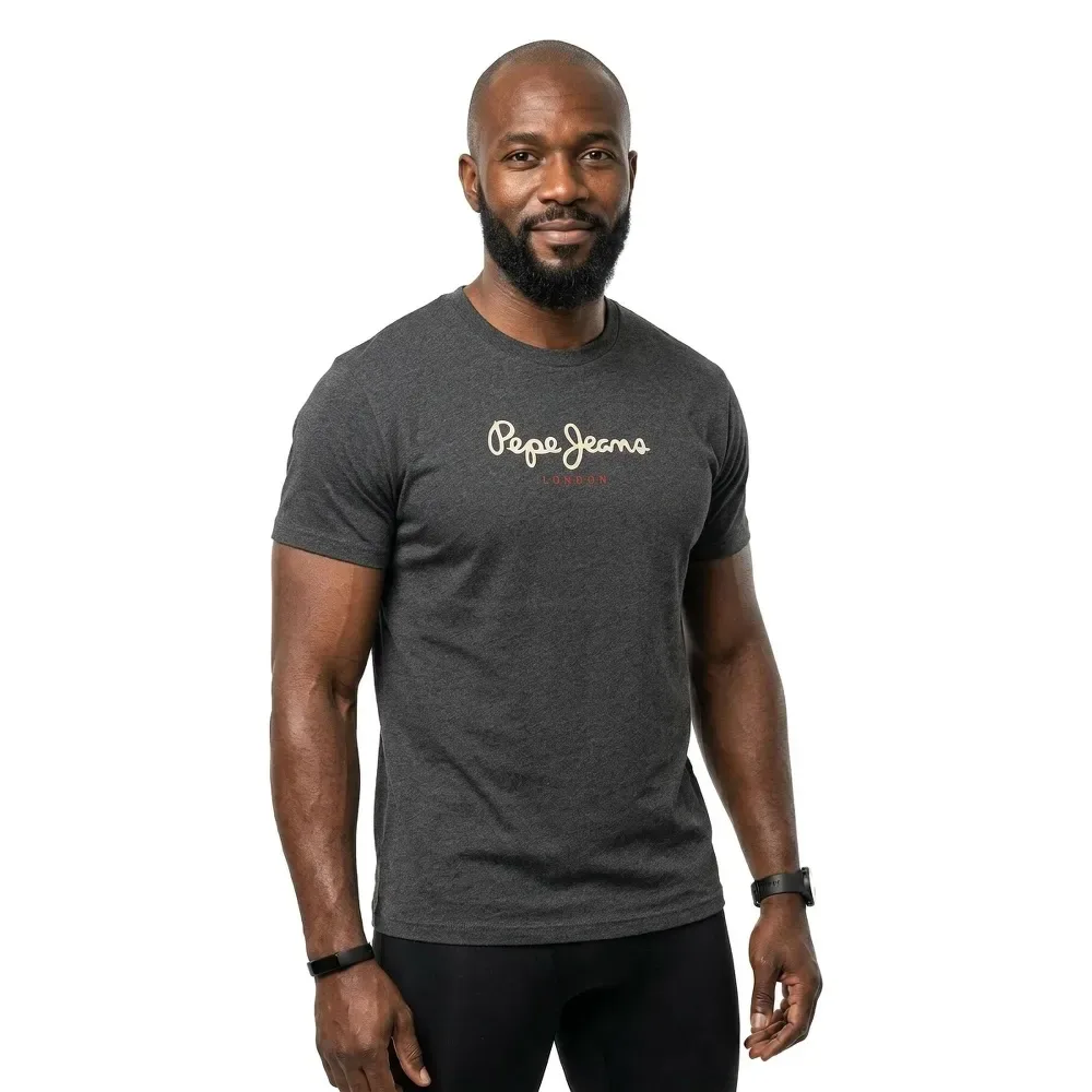 Maglietta A Maniche Corte Eggo Dark Grey Marl 2XL - Pepe jeans - FashionsVida
