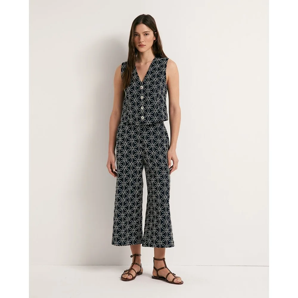 Sfera - Pantalón lino bordado - Sfera - FashionsVida