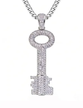 VANAXIN Romantic Key Pendant Necklaces Charms Cute Lock Heart Jewels High Quality Silver Color Chain Valentine Gift - Aliexpress - FashionsVida