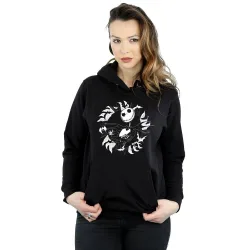 Nightmare Before Christmas Jack Bat Circle Hoodie - Black - Size: S