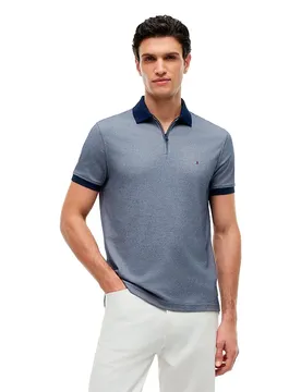 Polo à Manches Courtes Mw0mw38492 Carbon Navy / White 2XL