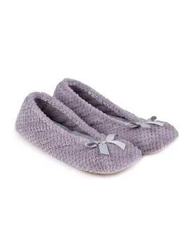 Totes Womens Popcorn Ballet Slippers - - Size: 4-5 - Isotoner - FashionsVida