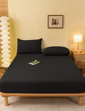 Pieza Sábana ajustable de unicolor, sábana ajustable, ropa de cama, cubierta de colchón, ropa de cama suave y cómoda para el dormitorio, protector - Shein - FashionsVida