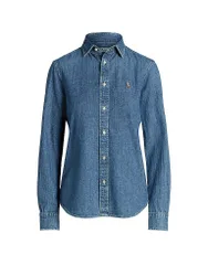 POLO Jeansbluse dunkelblau 42 damen