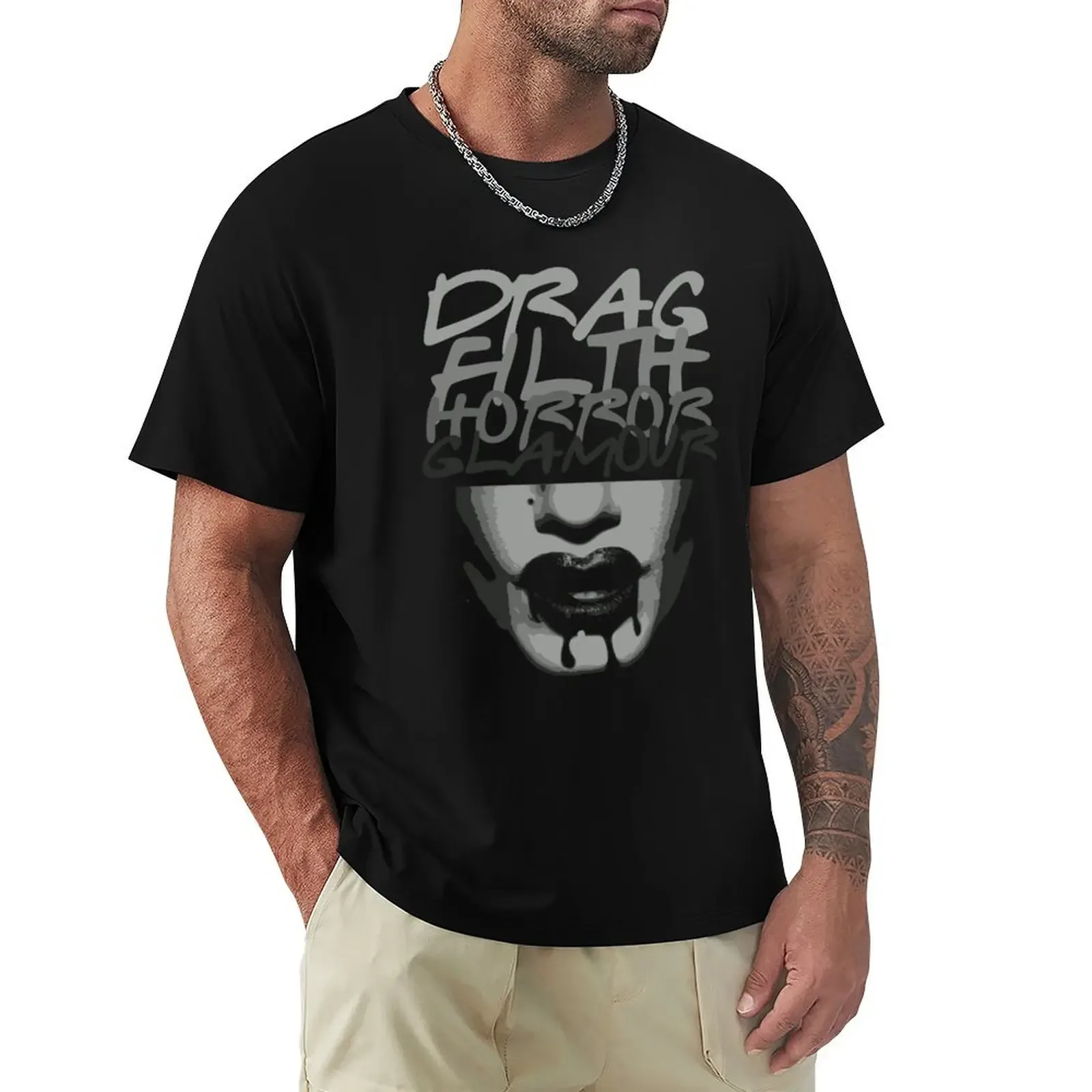 Drag filth horror glamour T-Shirt Soft Touch Basic Cotton T-Shirt - Aliexpress - FashionsVida