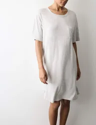 Pocket Detail Nightshirt Grey female