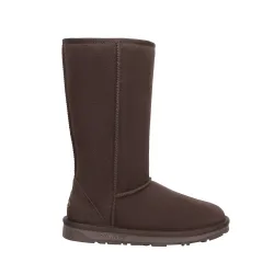 Women's Real Sheepskin Whistler Tall Classic Boots with TPR Sole in Chocolate Size: 7 - Chocolate - Size: 7