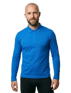 Polo à Manches Longues Crossover 20483 Azure Blue XS