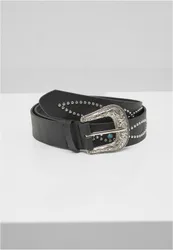 Gürtel - Synthetic Leather Western Rivet Belt - schwarz - Unisex - unisex