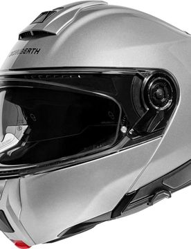 Casco Moto Modulare C5 Argento Lucido taglia S