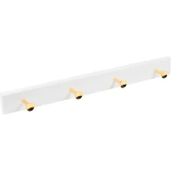 Percha Madera y Zamak 4 Colgadores 9014BLORV