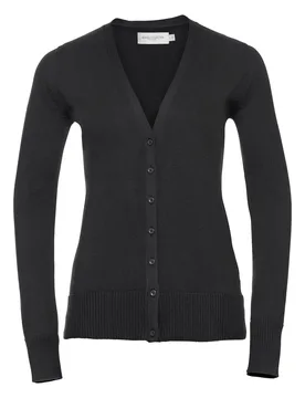 Collection Ladies/womens V-Neck Knitted Cardigan (Black) - Size 3xl - Russell athletic - FashionsVida