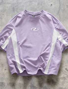Camiseta casual de manga corta holgada de punto con parches para hombre - Shein - FashionsVida