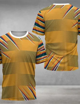 Men Gradient Double Sided Print Sports T-shirt, Crew Neck Quick Dry Short Sleeve Tee Casual Training Athletic Summer Top - Aliexpress - FashionsVida