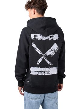 Inked Raglan Hoodie Black / White M Herren