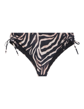 Para mujer. 50561305 Braguita de bikini estampada con colgante con logo apilado (L), Beachwear, Poliamida