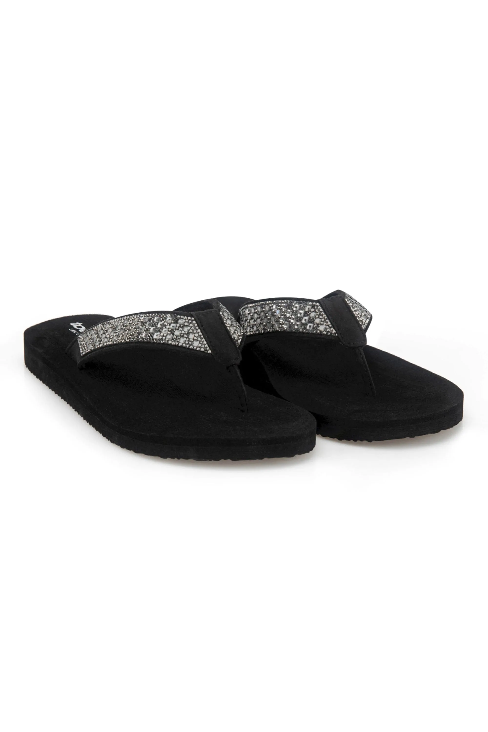 Womens Beaded Wedge Flip Flop - - Size: 5 - totes - FashionsVida