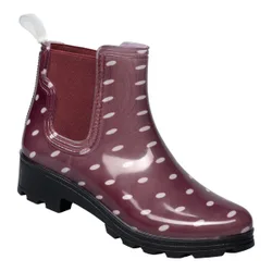 Regenstiefel mit Wechselsohlen „Punkte“ rot 38 Damen