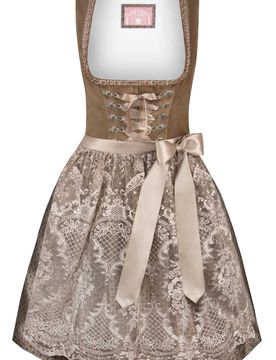 Dirndl Loredana (taupe, Gr. 40) von Wiesnwuid für Damen, 40% Baumwolle, 60% Polyester